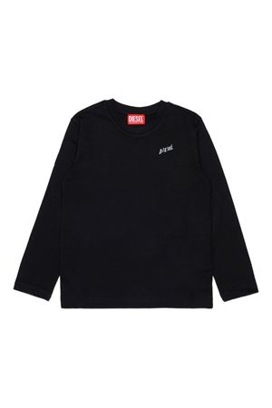 tshirt in cotone nero DIESEL KIDS | J025280CATMK900